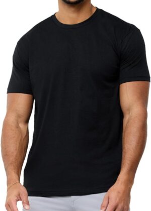 Men T Shirt - Short Sleeve Crew Neck Soft Fitted Tees S - 4XL Fresh Classic Tshirts