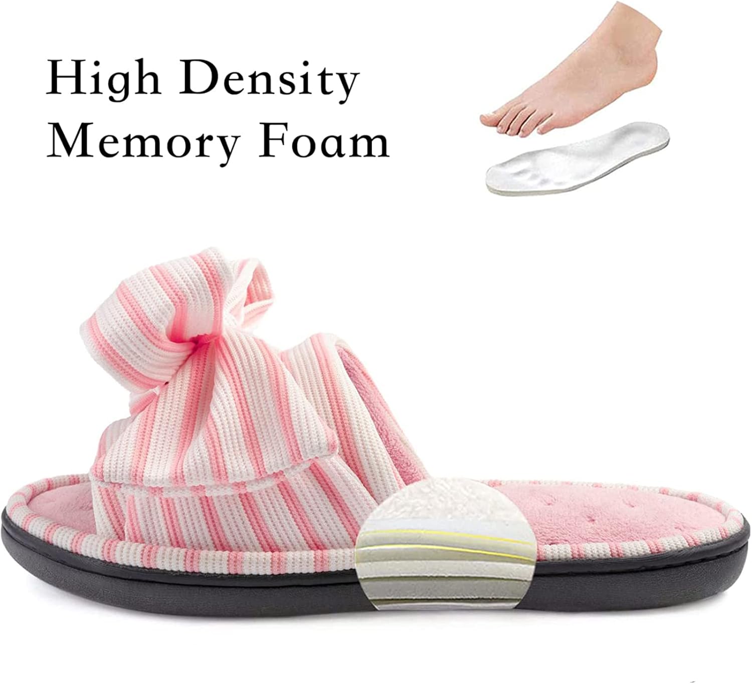 Women Slide Slippers Memory Foam House Shoes - Image 2