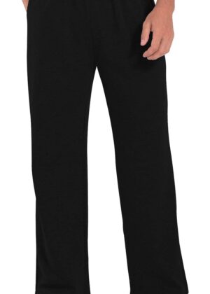 Men's Joggers Sweatpants Open Bottom Straight Leg Casual Loose Fit Running Athletic Jersey Pants with Pockets