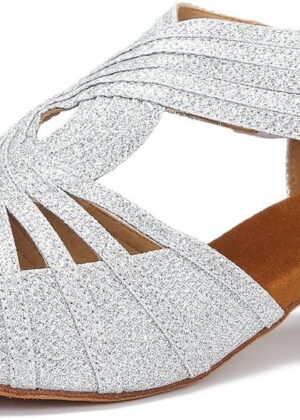 Low Heel Women Ballroom Dance Shoes  Social Beginner Practice Wedding Dancing 1.5in Heels