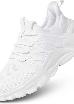 Men Slip  Walking Shoes  Breathable Lightweight Sneakers Athletic Tennis Running Shoes for Gym Travel Jogging