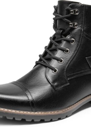 Men's Motorcycle Combat Boots Zipper Biker Boot