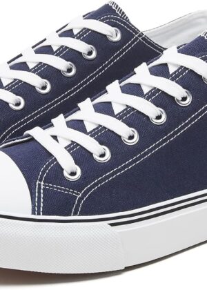 Men Canvas Low top Shoes Classic Casual Sneakers Black and White Fashion Shoes