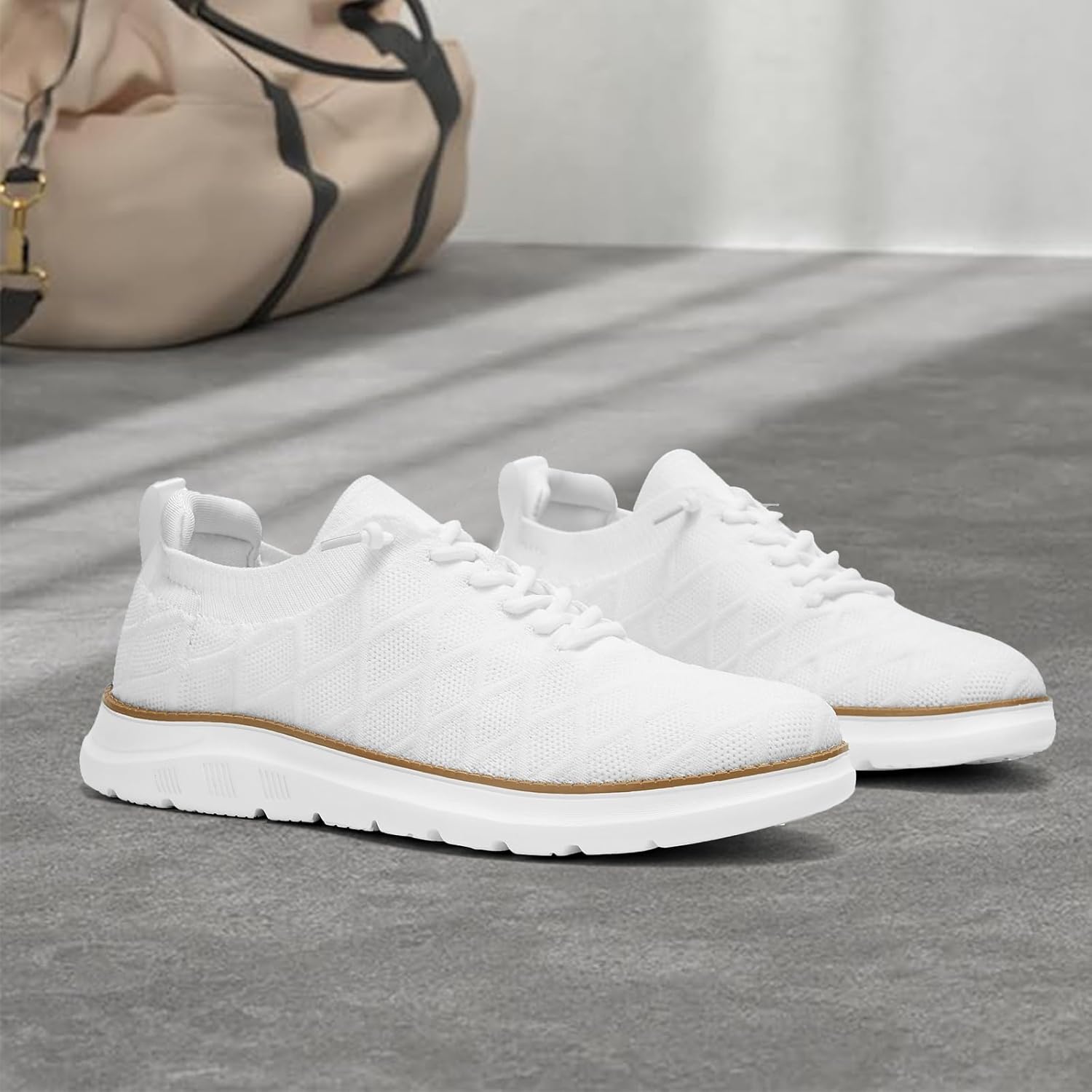 Men Casual Dress Oxfords Shoes Mesh Work Business Walking Sneakers Comfortable Lightweight Soft Sole - Image 2