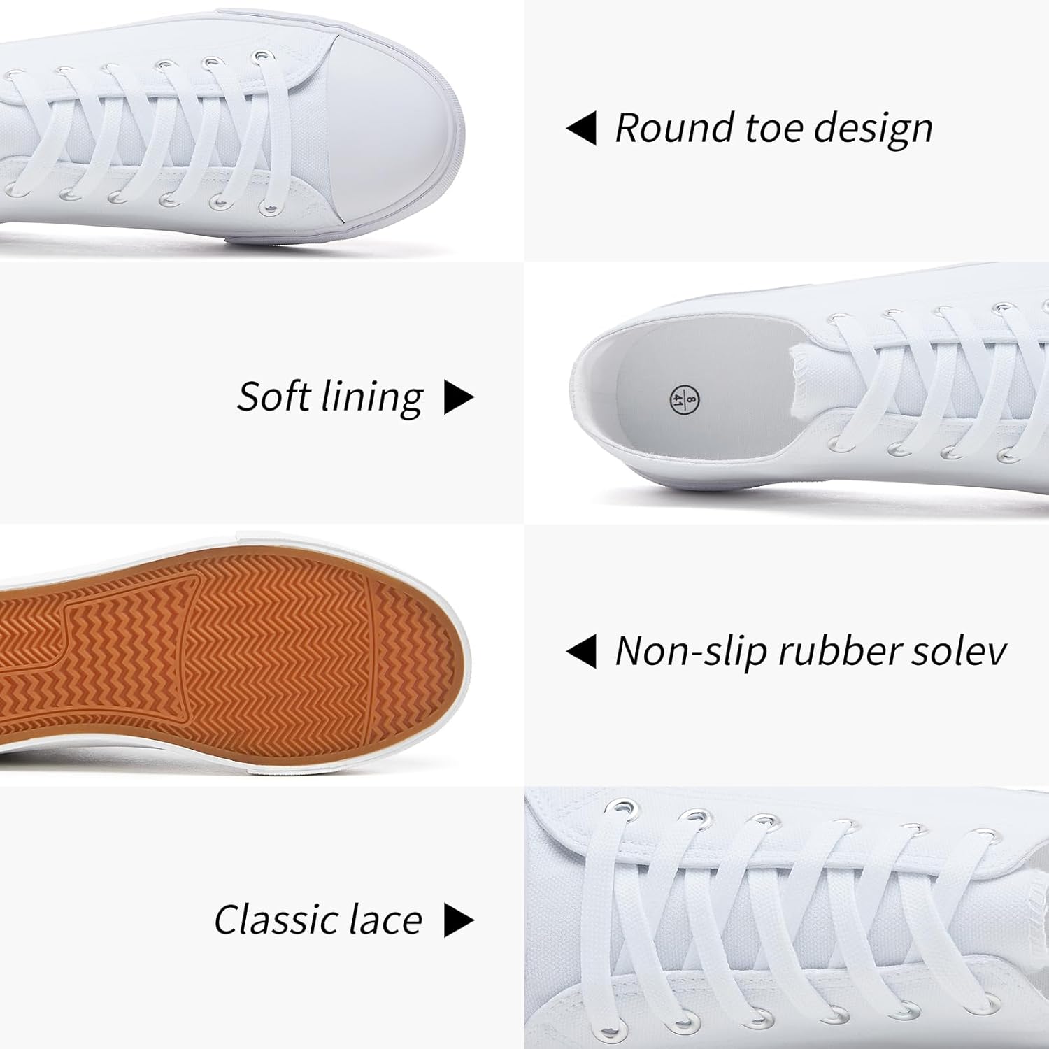 Men Canvas Low top Shoes Classic Casual Sneakers and White Shoes - Image 2