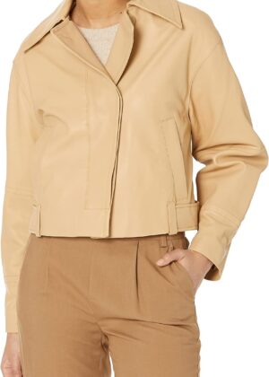 Women Cropped Leather