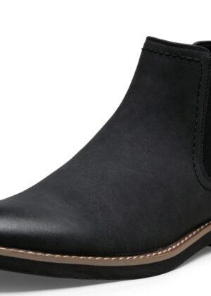 Chelsea Boots Men Casual Dress Boots Black Ankle Classic Slip on Boots for Men