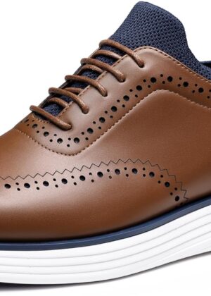 Men Dress Sneakers Oxfords Casual Wingtip Brogue Shoes