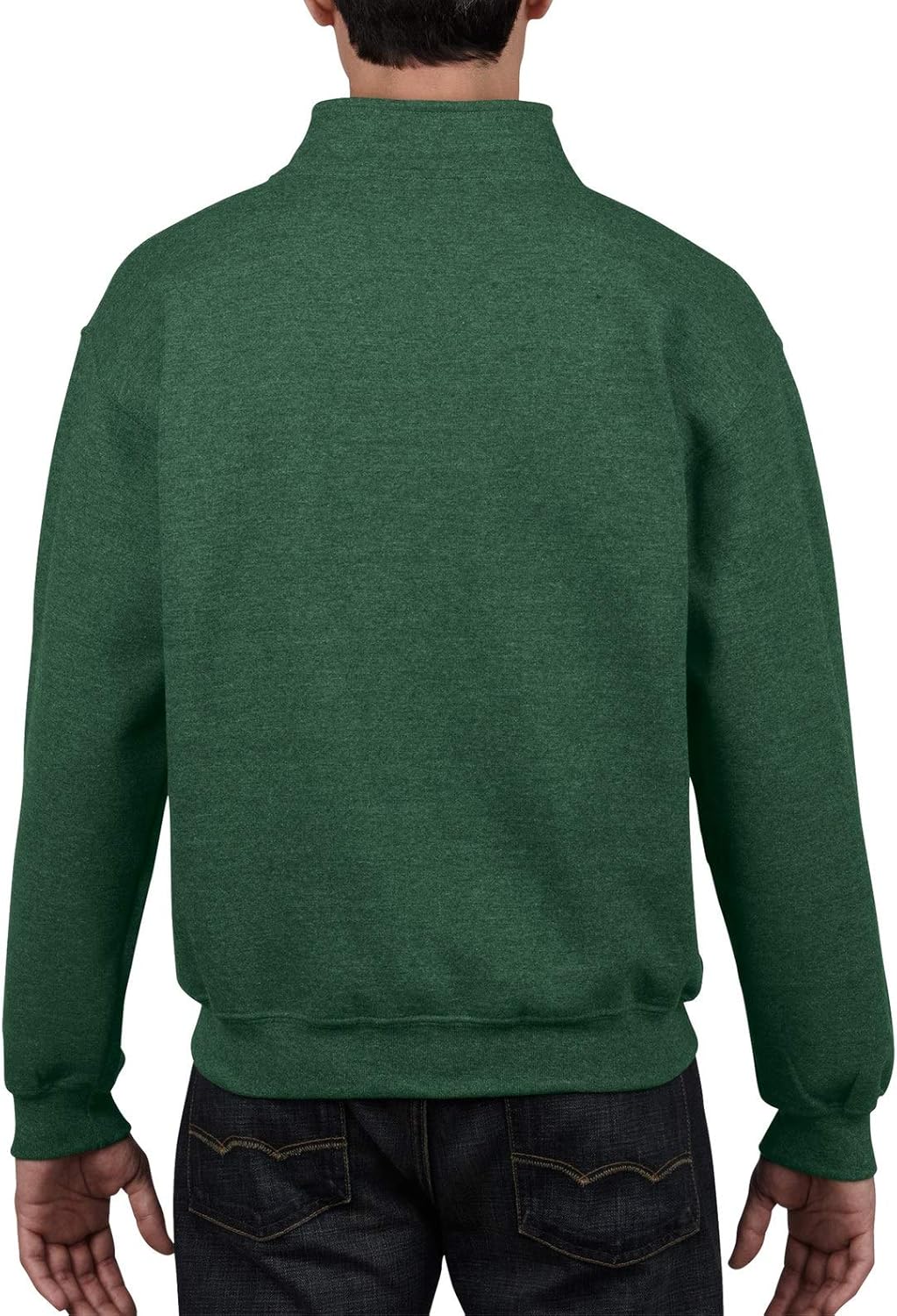 Unisex Adult Fleece Quarter-Zip Cadet Collar Sweatshirt - Image 2
