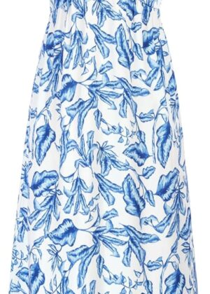 2025 Women Criss Cross Halterneck Sleeveless Summer Floral Print Flowy A Line Maxi Dress