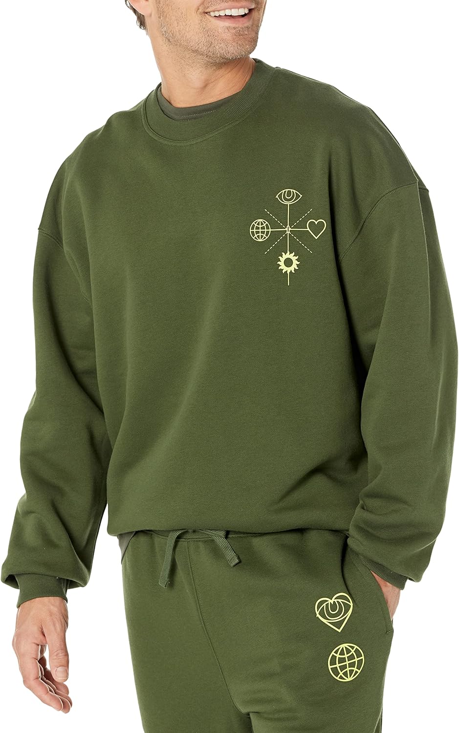 Men's Oversized-Fit Crewneck Sweatshirt (Available in Big & Tall)