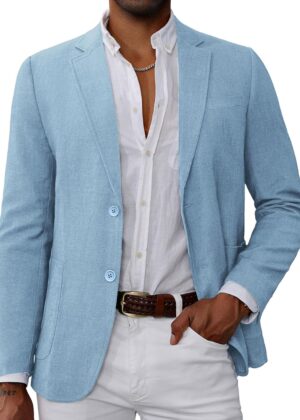 Men Casual Blazer Suit Jackets 2 Button Lightweight Sport Coats