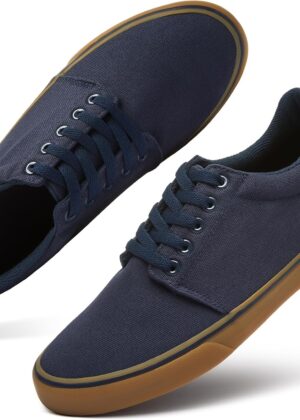 Men Canvas Shoes Classic Men Canvas Sneakers Low Top Tennis Shoes Lace up Comfortable Skate Casual Shoes