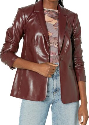 Women Vegan Leather  Jacket