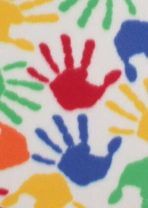 Multicolor Hand Prints Blizzard Fleece Fabric