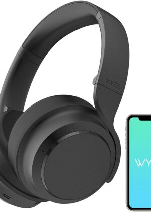 WYZE Noise Cancelling Headphones, Wireless Over The Ear Bluetooth Headphones with Active Noise Cancellation, High-Fidelity Sound, Transparency Mode, Clear Voice Pick-up, Alexa Built-in