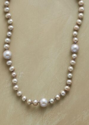 Silvery Satellite Pearl Necklace