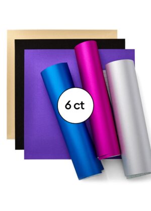 Cricut 12 x 12 Multicolor Shimmer Permanent Vinyl Samplers 6ct