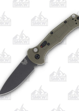 Benchmade 9570BK-1 Mini Claymore Automatic Knife Ranger Green - 3in Cobalt Black Cerakote Drop Point Plain