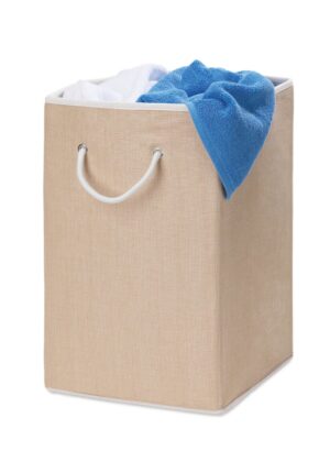 Honey Can Do 14 x 26 Natural Resin Square Laundry Hamper With Handles