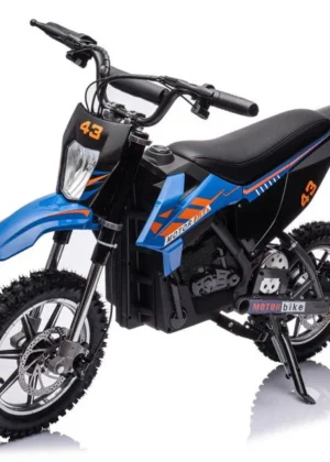 36V Kids Electric Dirt Bike, 36V, 350W, 15.5MPH, LED, 175lbs Max – Blue