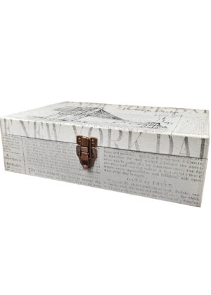 16 Brooklyn Bridge Sketch Suitcase Box With Metal Closure by Hudson 43