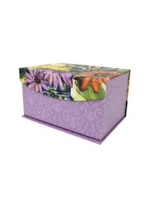 8 Purple Gallery Floral Fliptop Box